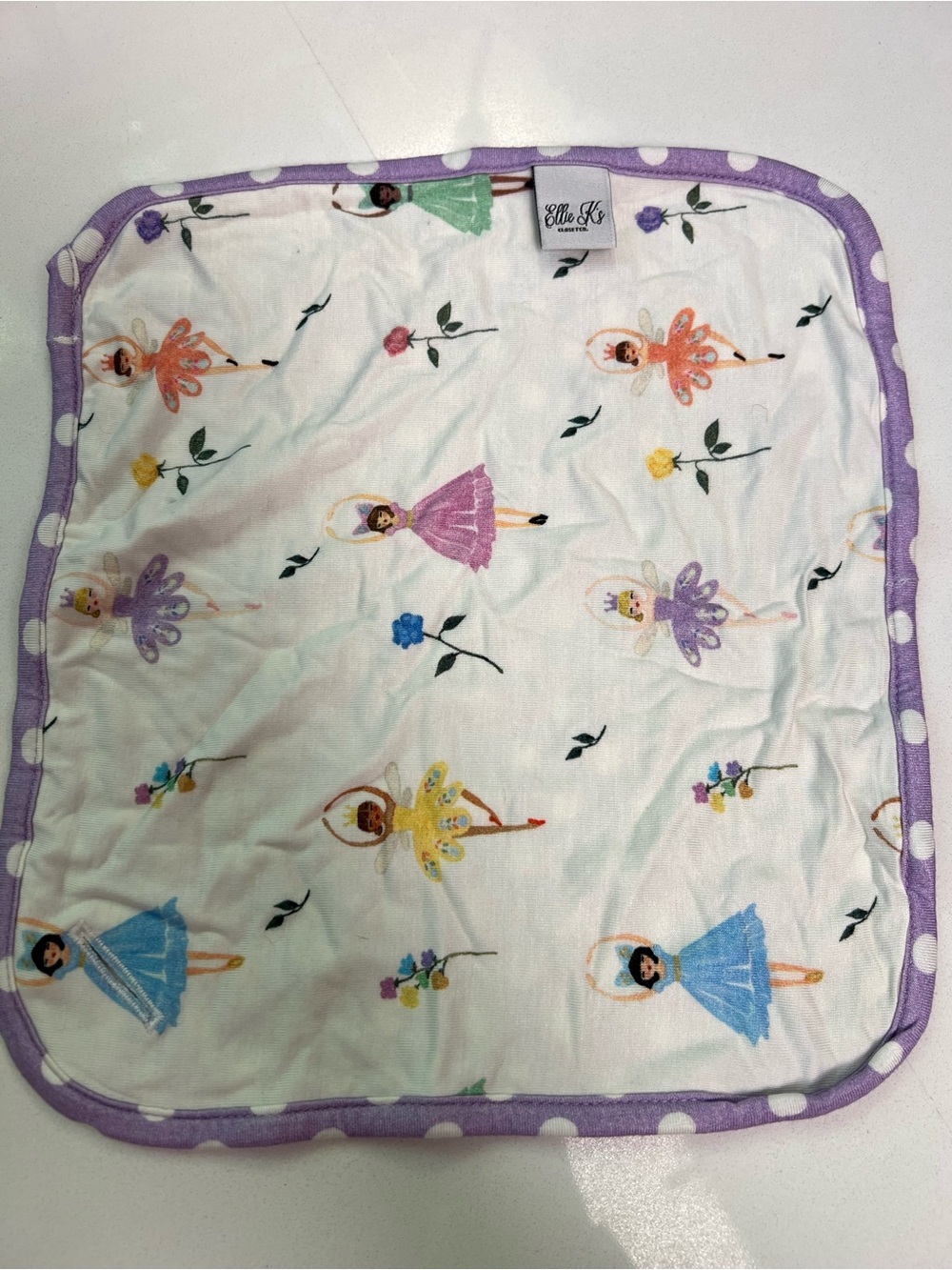 Ellie Kids Purple Trim Ballet Dancer Print Lovie one size